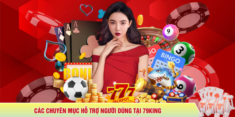 Các chuyên mục hỗ trợ người dùng tại 79King